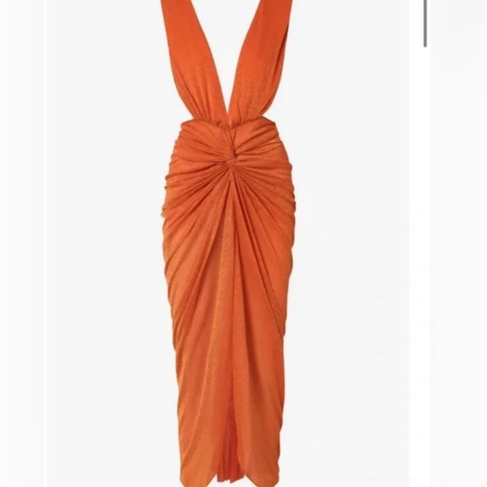Baobab Collection Vibrant Orange Backless Dress Never Worn